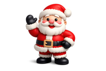 Cheerful santa claus illustration for holiday greeting cards and winter festivities