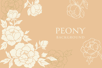 Elegant peony flowers background illustration