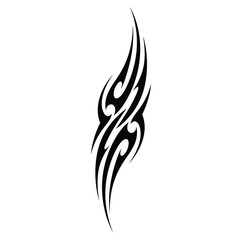 Stunning tribal flame tattoo design in black and white