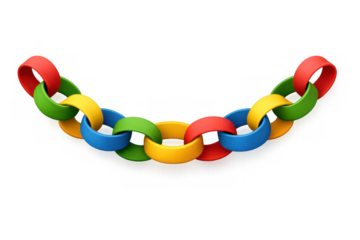 Colorful paper chain for creative craft projects and holiday decorations