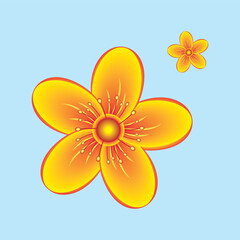 Vibrant Abstract Gradient Flower illustration EPS Vector