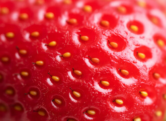 a close-up of strawberry fruit