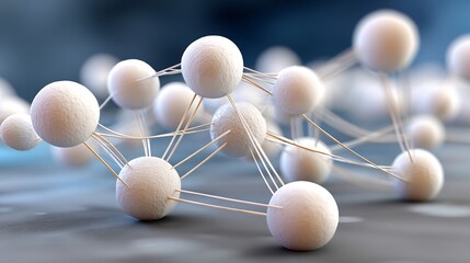 Obraz premium A compelling three-dimensional render showcases a complex molecular
