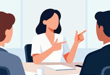 Fototapeta premium Professional discussion in meeting room