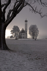Sankt Coloman in Schwangau im Winterkleid
