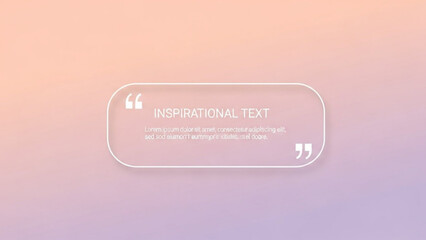 Inspirational quote template with pastel gradient background and speech bubble design