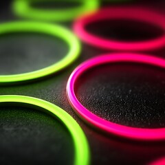 Modern neon circular lights high resolution picture