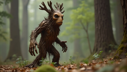 Forest Spirit Creature in Woods