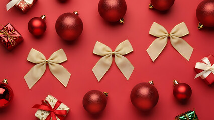 Vibrant red christmas decorations