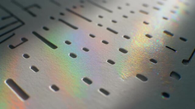 Perforated Metal Surface with Moving Spectrum Light