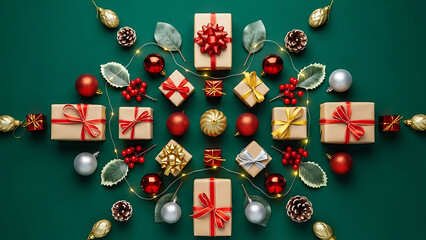 Festive holiday gift arrangement