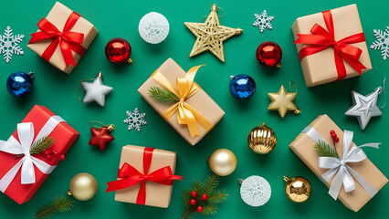 Festive holiday gift arrangement