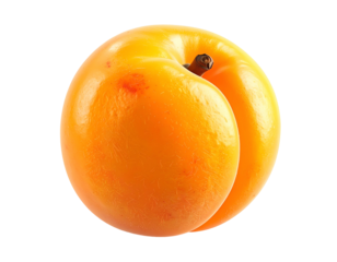 A vibrant, ripe, apricot on a black background, with visible textures