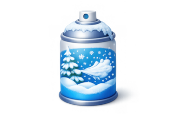 Winter theme snow spray icon design for creative art and décor