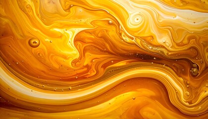 Golden Fluid Art - A Mesmerizing Dance of Colors and Textures.