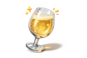 Festive champagne toast celebration illustration for party invitations and event designs