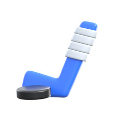 Well crafted 3d illustration of ice hockey, premium icon