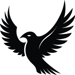 Fototapeta premium A vector illustration depicting a bird in flight created with adobe illustrator