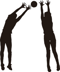 バレーボールの試合の様子