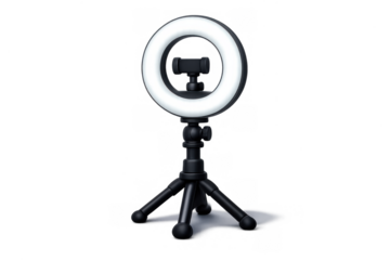 Cartoon ring light icon for digital content and social media videos
