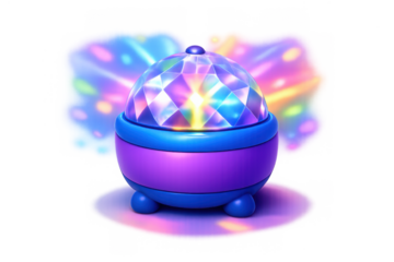 Disco lamp with colorful light effects for party decor and ambiance