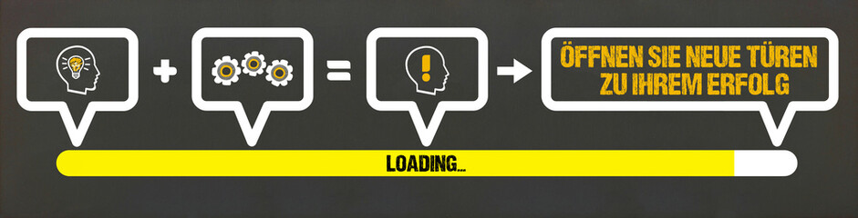 Naklejka premium Öffnen Sie neue Türen zu Ihrem Erfolg 