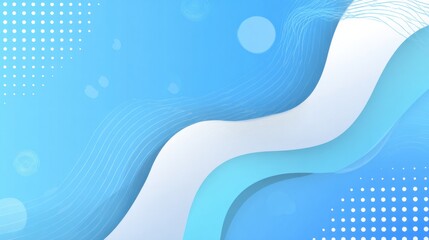 Elegant Abstract Background with Waves and Circular Shapes in Soft Blue and White Tones for Creative Design Projects and Digital Applications