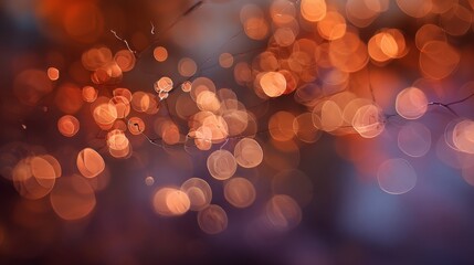 Captivating Abstract Bokeh Light Background with Warm Hues Creating a Dreamy Atmosphere for Design and Creative Projects