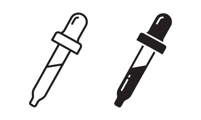 Dropper Icon Vector. Medical and Laboratory Tool Symbol