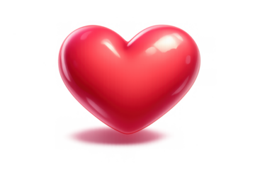 Glossy red heart design for romantic occasions and valentine's day themes