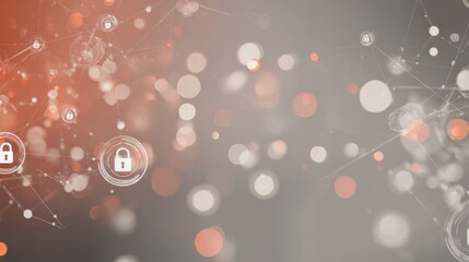 Cyber Governance Background With Structured Layout Showing Digital Elements Representing Security and Data Management in a Network