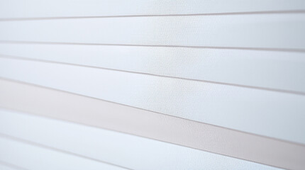 Tight close-up shot, intricate origami style, fabric blinds for windows, folded paper look, geometric precision, detailed focus.