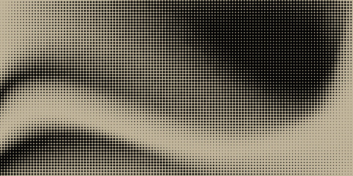 Abstract black colour geometry dimond halftone gradient seamless vector pattern with brown background.