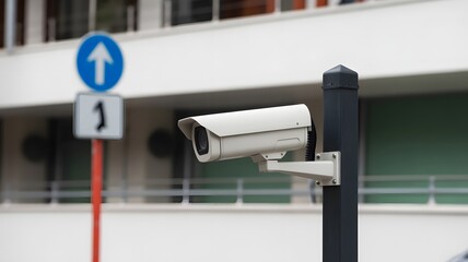 Outdoor CCTV Security Camera Monitoring Urban Area Surveillance System