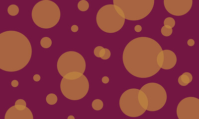 Abstract background with orange circles on a purple background.