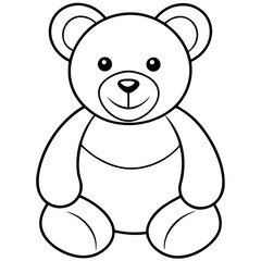 Obraz premium Teddy line art vector