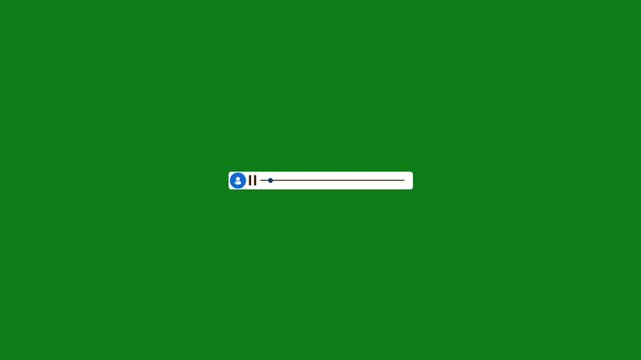 Loading animation with play button on green background