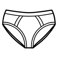 Underwear line art vector