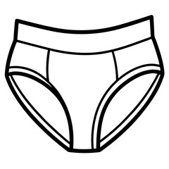 Underwear line art vector