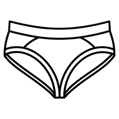 Underwear line art vector