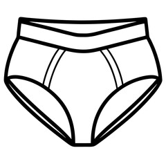 Underwear line art vector