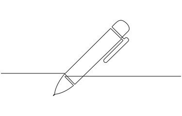 One continuous line of pen writing on a sheet.