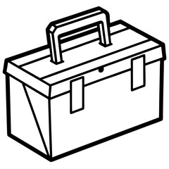Toolbox line art vector