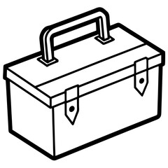 Toolbox line art vector