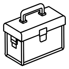Toolbox line art vector