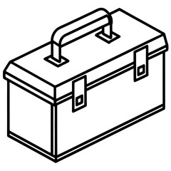 Toolbox line art vector