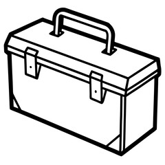 Toolbox line art vector