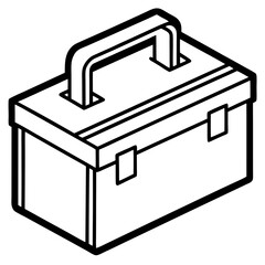 Toolbox line art vector