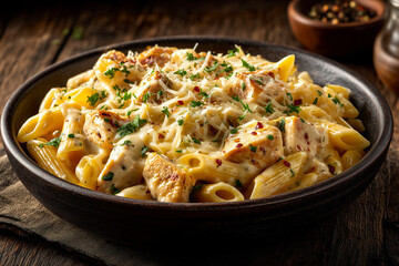 Creamy baked chicken Italian pasta