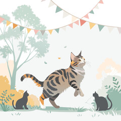 Obraz premium cat festival